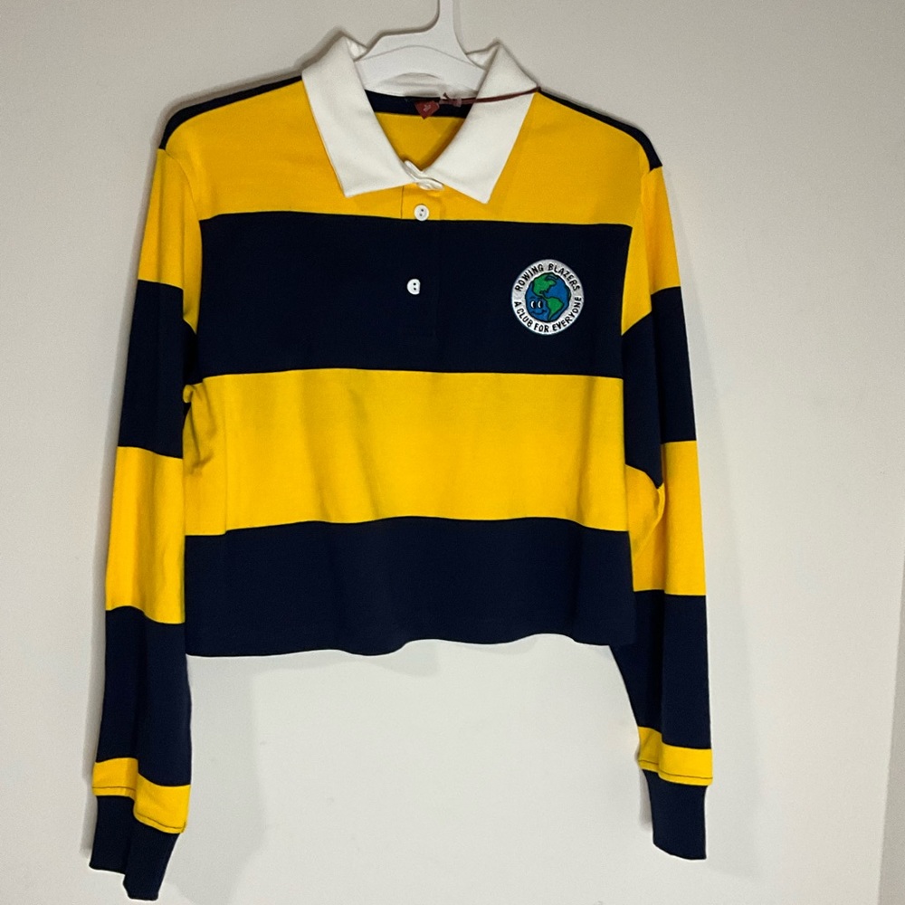 Rowing Blazers cropped polo size L women’s NWT